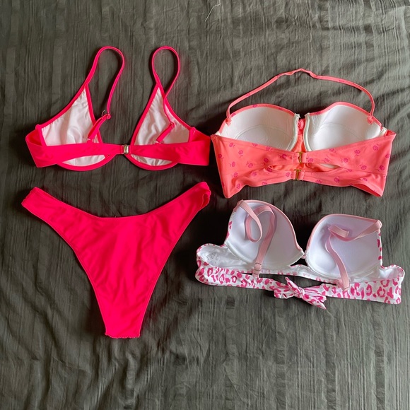 SOLD.    Bikini lot of pink bikinis size US xlrg - Picture 2 of 2